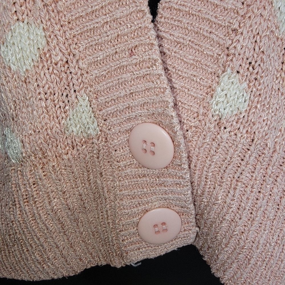 Christian Dior Separates Vintage polka dot silk blend cardigan sweater small - Picture 3 of 5